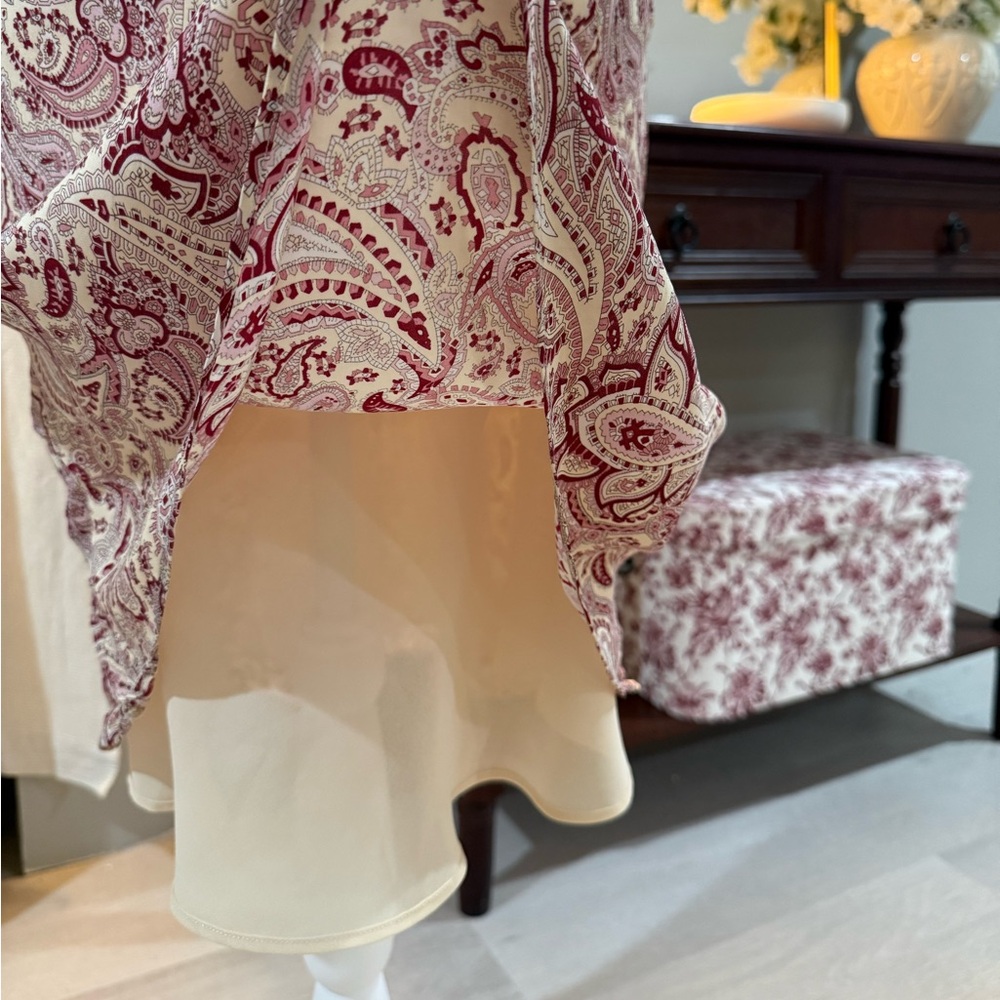 Petite Sophisticate Pink Paisley Skirt Set - Picture 5 of 6